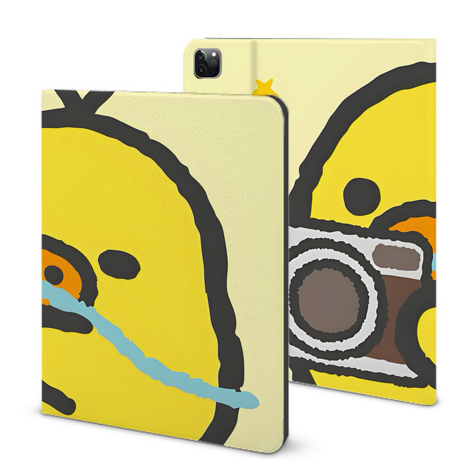 （画像用） リラックマ リラックマ キイロイトリ Rilakkuma Korilakkuma Kiiroitori IPad ケース ブック型 PUレザー TPU 耐衝撃 軽量 薄型 ペン収納なし 全面保護 IPad 各モデル対応